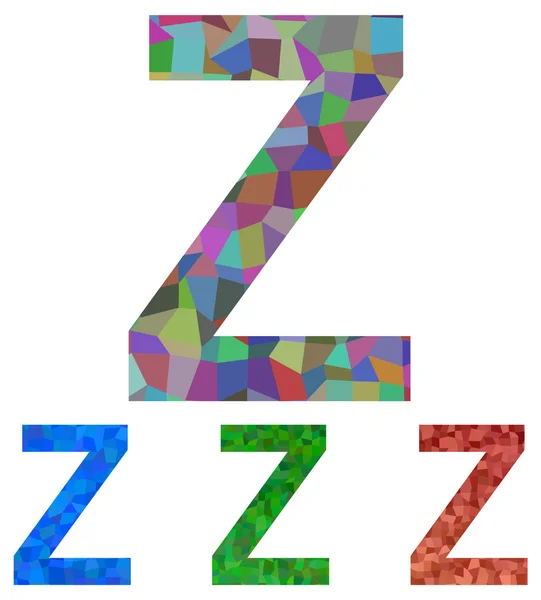 Mozaïek lettertype ontwerp - brief Z — Stockvector