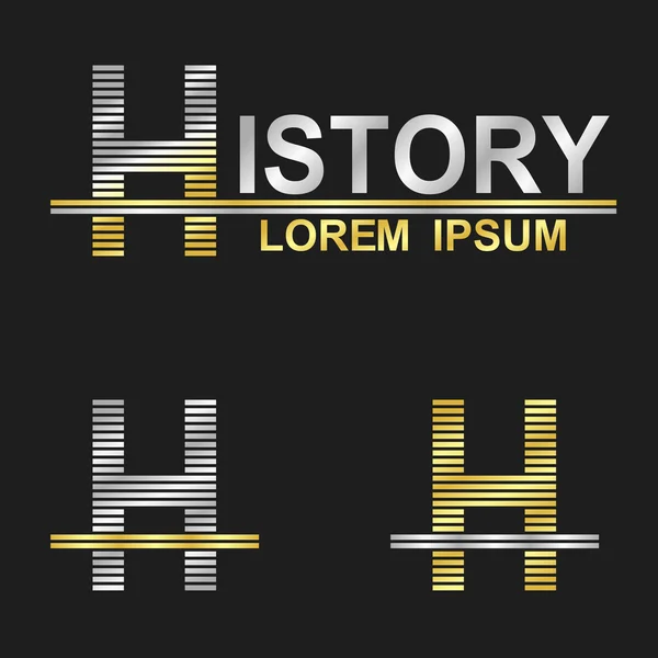 Litera H (historia) — Wektor stockowy