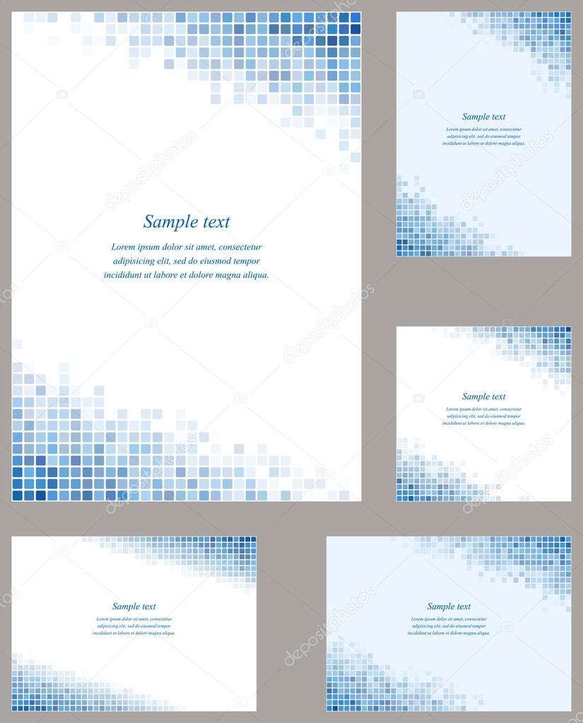 Blue page corner design template