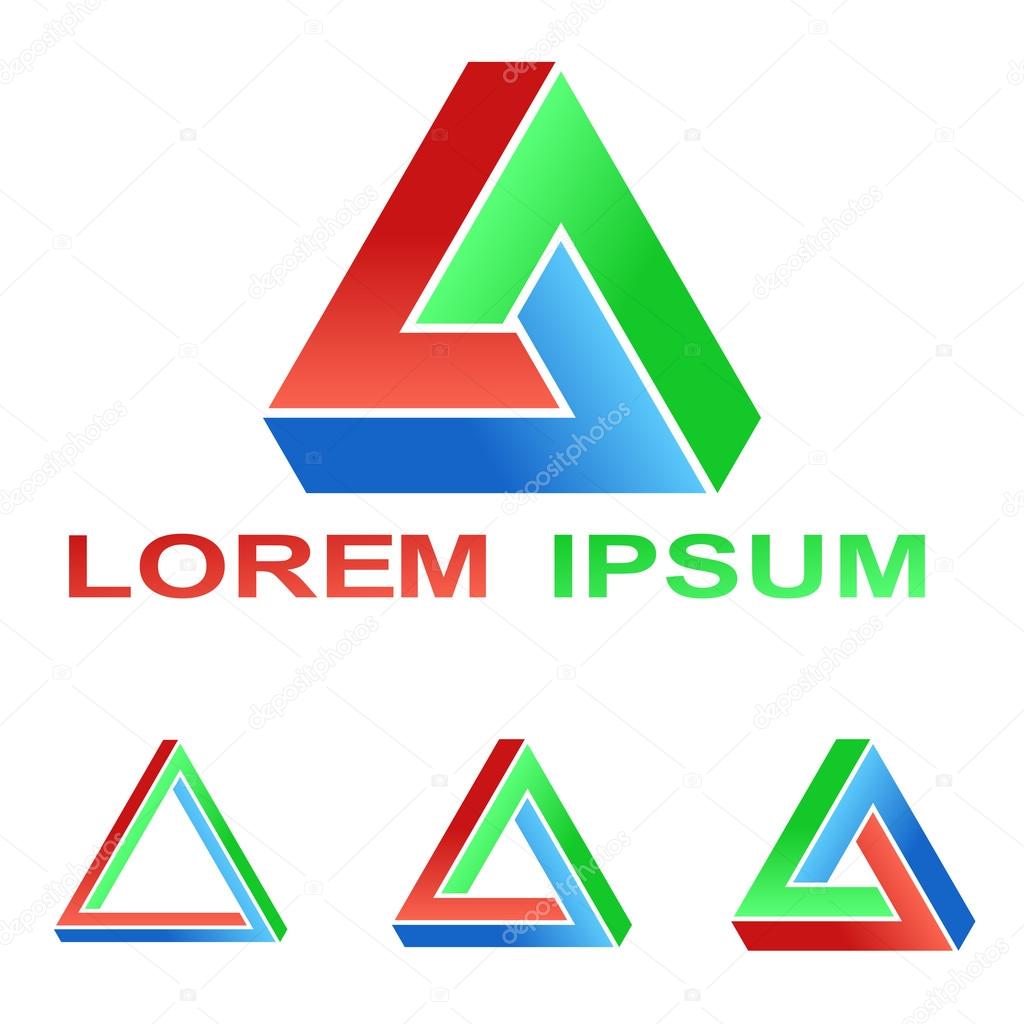 Penrose triangle technology company symbol set