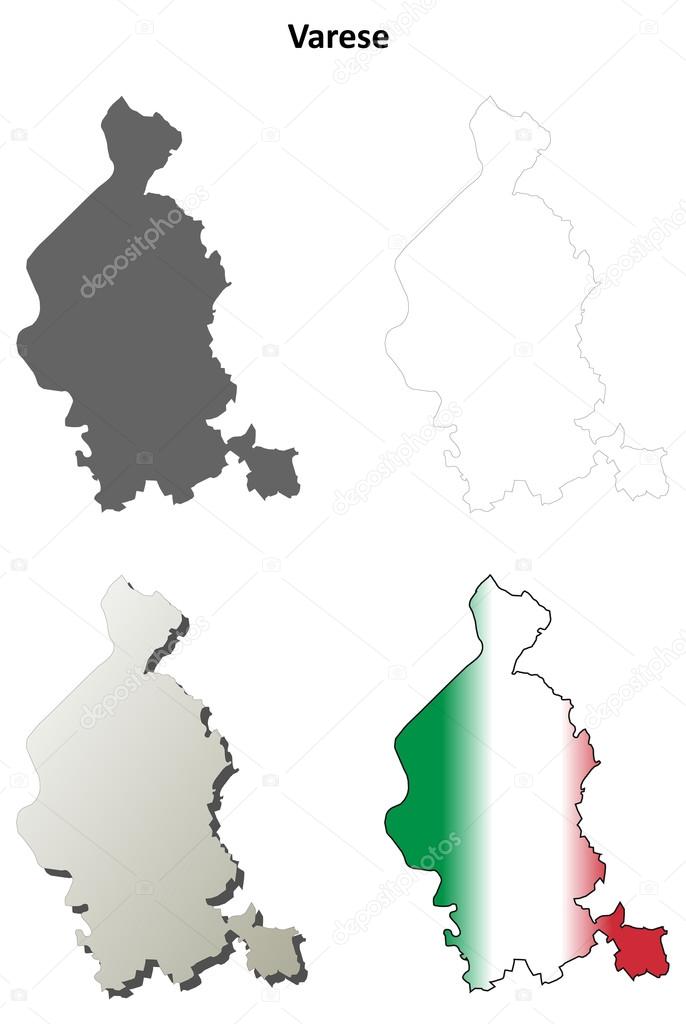 Varese  outline map set