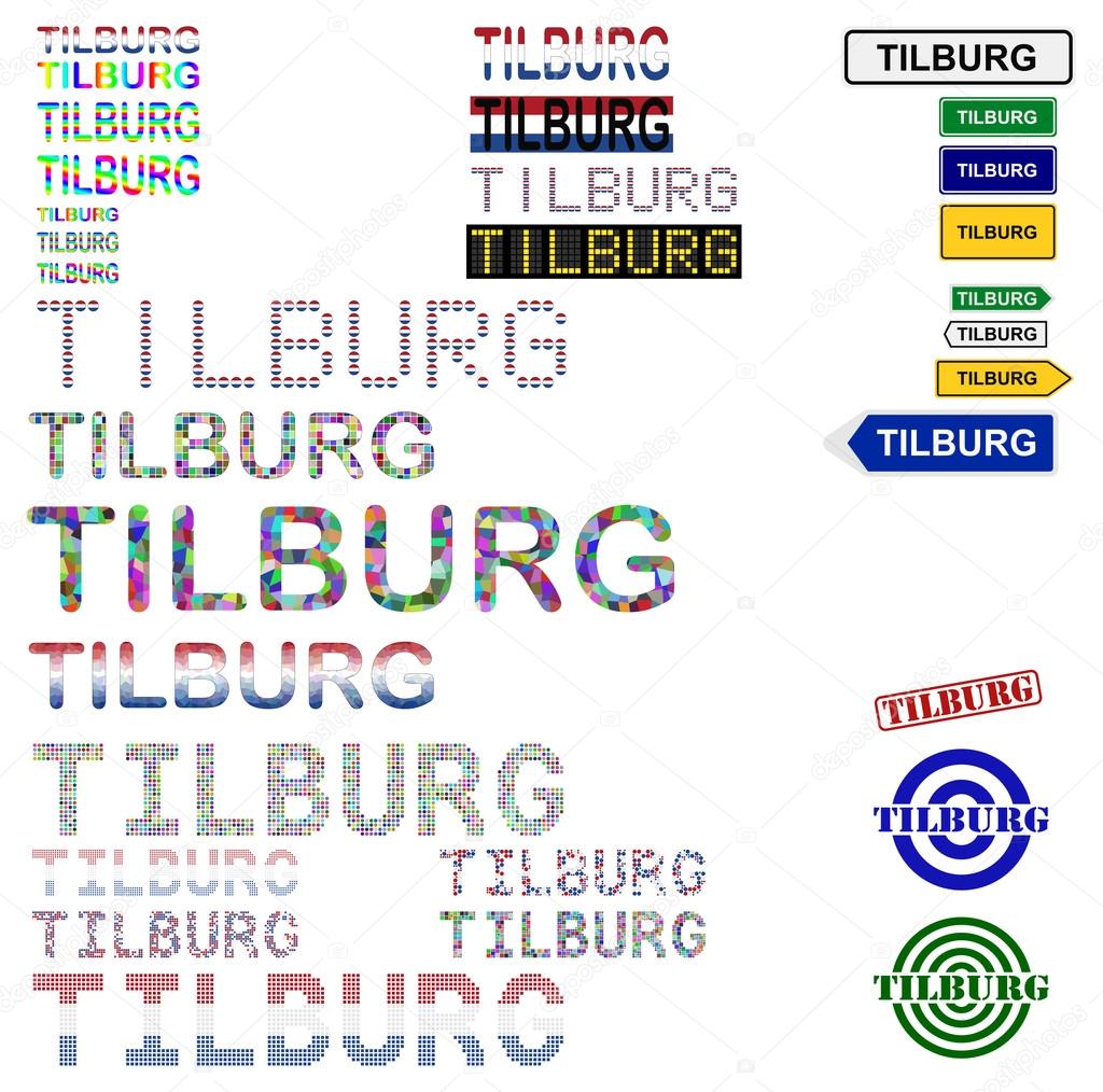 Tilburg text design set