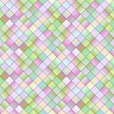 Gradyan geometrik dikişsiz köşegen kare şablon arkaplan - soyut geometrik vektör grafiği