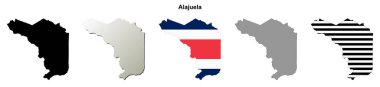 Alajuela boş çizgi haritası seti