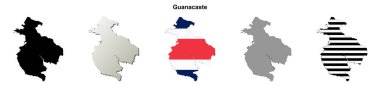 Guanacaste boş ana hat haritası seti