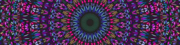 Dinamik oryantal radyal mozaik desen arka planı - eğri şekilli soyut renkli dairesel vektör çizimi