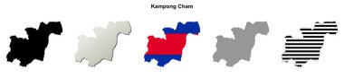 Kampong Cham boş ana hat haritası seti