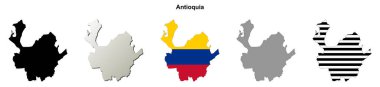 Antioquia boş ana hat haritası seti