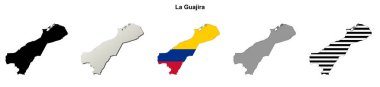 La Guajira boş ana hat haritası seti