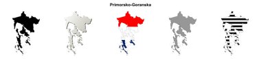 Primorsko-Goranska ana hatları boş harita seti