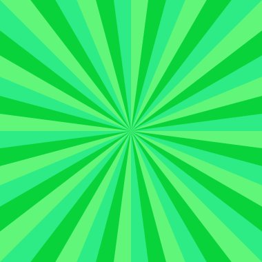 Yıldız patlaması arkaplanı - soyut yeşil vektör grafik tasarımı