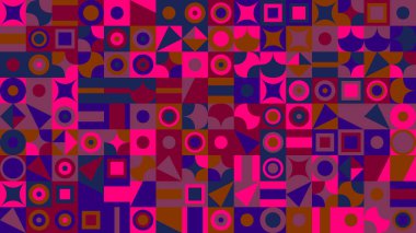 Soyut renkli geometrik mozaik desen arka plan tasarımı