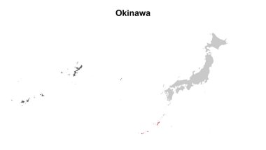 Okinawa ili boş ana hat haritası ayarlandı