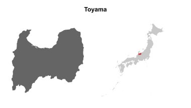 Toyama Valiliği boş ana hat haritası seti