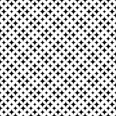 Geometrik eğri yıldız desenli arkaplan - monokrom soyut vektör tasarımı