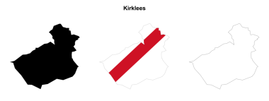Şeffaf Kirklees ana hat haritası seti