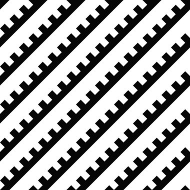 Soyut siyah ve beyaz desenli arkaplan tasarımı - yinelenen tek renkli vektör illüstrasyonu