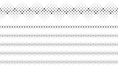 Soyut monokrom köşegen kare sayfa ayırıcıları- siyah ve beyaz vektör grafik tasarım elemanları