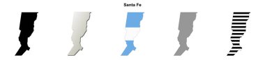 Santa Fe boş anahat harita seti