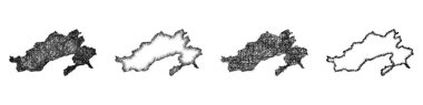 Skeç biçimi Minimum Arunachal Pradesh harita tasarımı