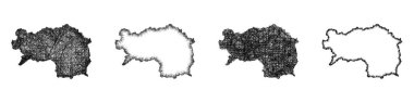 Çizim biçimi en küçük Steiermark ana hat haritası dizayn seti