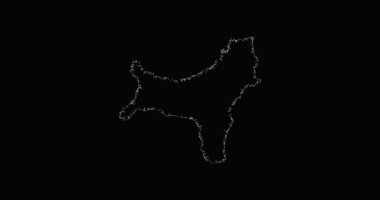 Çizim stili, en az Noel Adası taslak haritası animasyonu - pürüzsüz ilerici açığa çıkarma