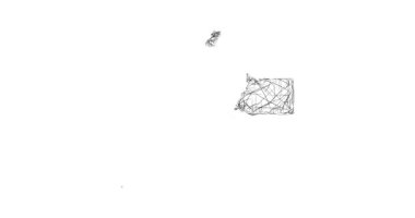 Çizim biçimi Ekvator Ginesi ana hatları haritası canlandırması - pürüzsüz ilerici gösterim