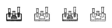 Taslak biçimi en küçük laboratuar simgesi dizayn seti