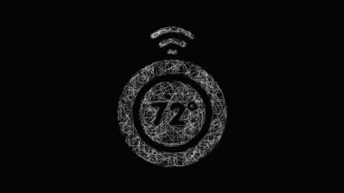 Skeç biçimi en az akıllı termostat simgesi canlandırması - pürüzsüz ilerici gösterim '