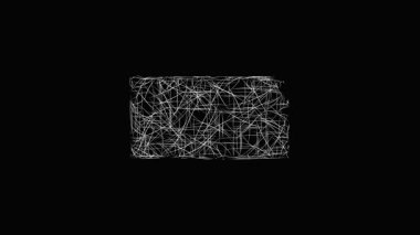 Çizim stili minimum Kansas taslak haritası animasyonu - pürüzsüz ilerici açığa çıkarma