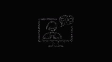 Çizim biçimi minimal webinar simge canlandırması - pürüzsüz ilerici açıklama