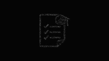 Çizim biçimi asgari müfredat simgesi animasyonu - pürüzsüz ilerici açıklama '