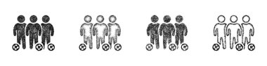 Sketch style minimal soccer team icon design set