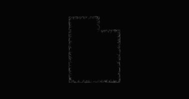 Eskiz stili Utah ana hatları haritası animasyonu - pürüzsüz ilerici açıklama