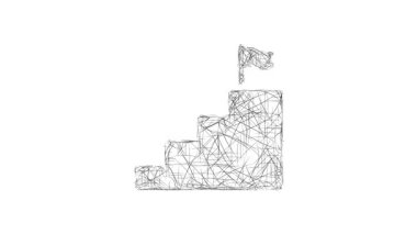 Çizim biçimi minimal seviye canlandırması - pürüzsüz ilerici gösterim '