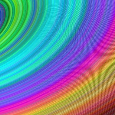 Gökkuşağı fraktal çizgili eğri