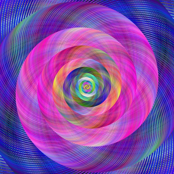 Rosa blå färgglada spiral design — Stock vektor