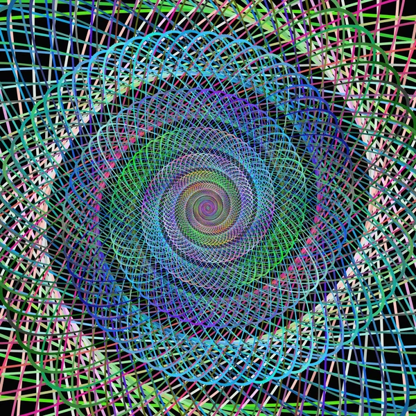 Fond spirale fractale multicolore — Image vectorielle