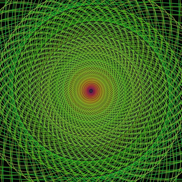Зелений фрактальний спіральний фон — стоковий вектор
