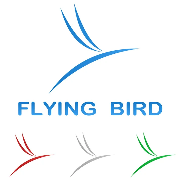 程式化飞行鸟标志设计 — 图库矢量图片