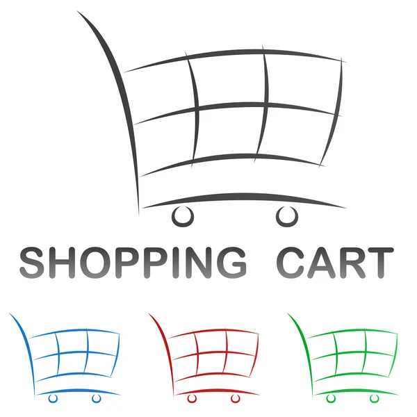 Shopping cart icon design set — Stock Vector