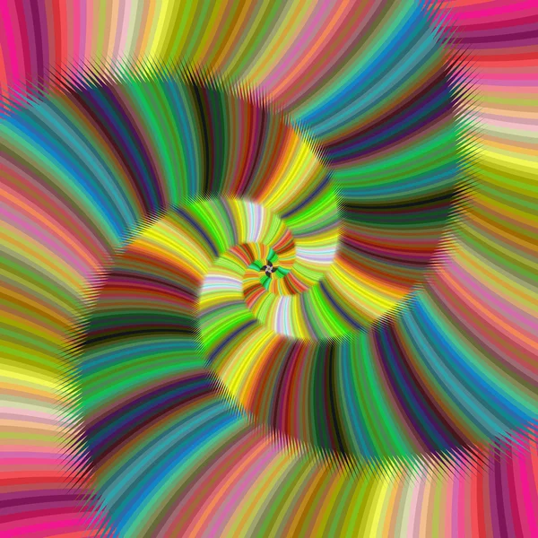 Conception fractale spirale colorée brillante — Image vectorielle