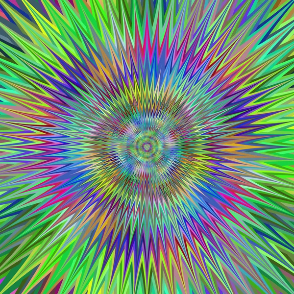 Sfondo frattale stella ipnotica multicolore — Vettoriale Stock