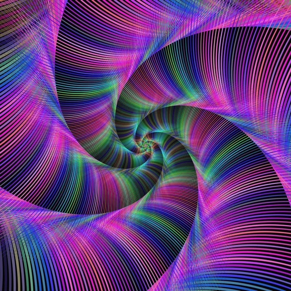Tentáculos espirais fractais coloridos — Vetor de Stock