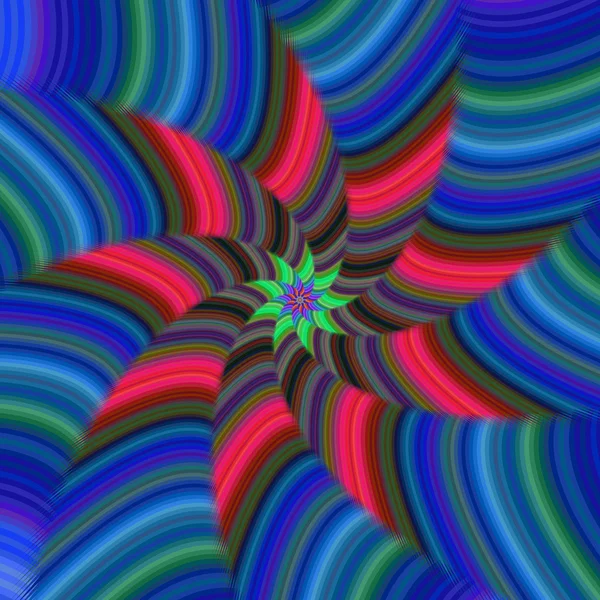 Diseño fractal de banda espiral colorido — Vector de stock