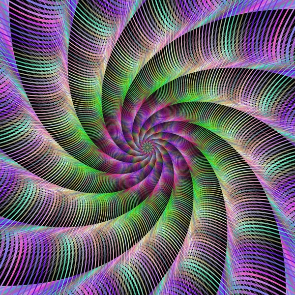 Multicolor striped spirale design sfondo — Vettoriale Stock