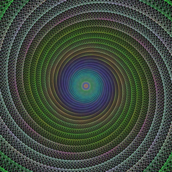 Woven spiral fractal design background — Stock Vector