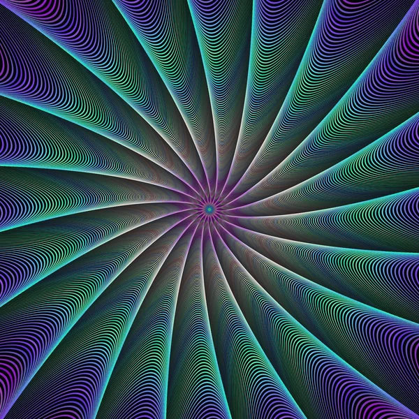 Couleur abstraite fond de rayon fractal — Image vectorielle