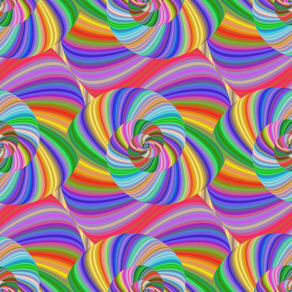 Modèle fractal en spirale coloré dans des couleurs vives — Image vectorielle