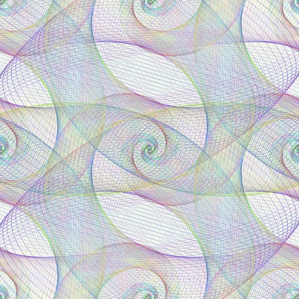 Diseño inusual de patrón de espiral fractal inconsútil — Archivo Imágenes Vectoriales